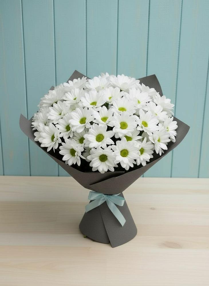 Букет белые хризантемы в Агрогородок Букет цветов из: Хризантемы в Агрогородок