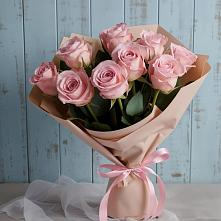 9 розовых роз в Агрогородок Букет цветов из:  Розы в Агрогородок